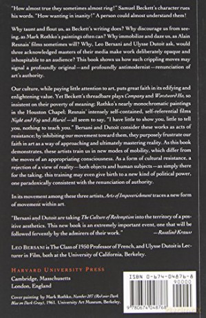 Arts of Impoverishment: Beckett, Rothko, Resnais - Leo Bersani [KSIĄŻKA]