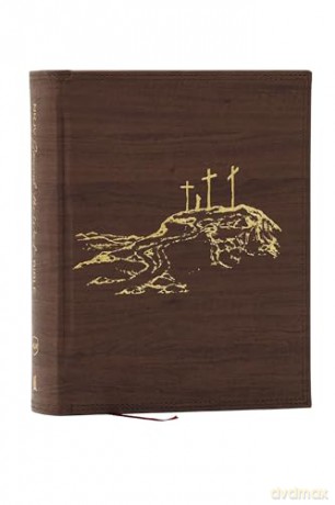 NKJV, Journal the Word Bible, Large Print: Reflect, Journal or Create Art Next to Your Favorite Verses (Brown Leathersoft over Board, Red Letter) - Thomas Nelson [KSIĄŻKA]