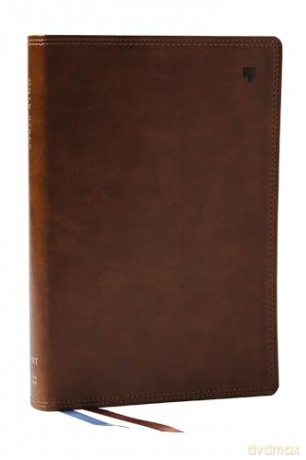 NET Bible, Large Print Thinline with Cross References, Brown Leathersoft, Comfort Print, (Thumb Indexed): New English Translation, Brown, Thinline With Cross References, Comfort Print, Thumb Indexed - Thomas Nelson [KSIĄŻKA]