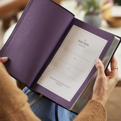 NET Bible, Large Print Thinline with Cross References, Purple Leathersoft, Comfort Print (Thumb Indexed) - Thomas Nelson [KSIĄŻKA]