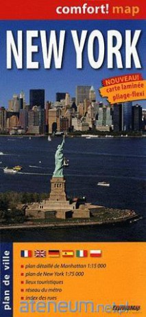 Comfort! map New York plain de ville 1:75 000 [KSIĄŻKA]