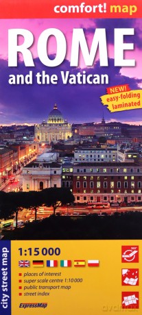 Comfort! map Rome and the Vatican 1:15 000 [KSIĄŻKA]
