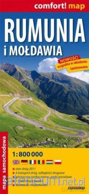 Comfort! map Rumunia i Mołdawia 1:800 000 laminat [KSIĄŻKA]