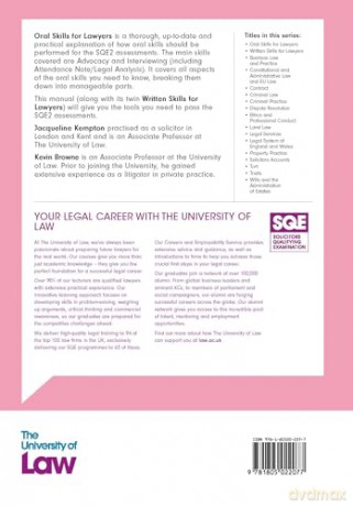 SQE2 Oral Skills for Lawyers 5e - Kevin Browne [KSIĄŻKA]