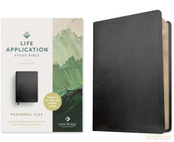 NLT Life Application Study Bible, Third Edition, Personal Size (Bonded Leather, Black, Red Letter): New Living Translation, Black, Bonded Leather, Life Application Study, Personal Size, Red Letter [KSIĄŻKA]