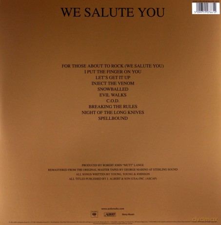 AC/DC: For Those About To Rock We Salute You [Winyl]