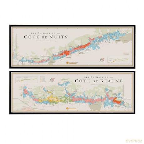 La Carte des Vins s'il vous plaît Climate Map of Burgundy, White, Matte Finish [KSIĄŻKA]