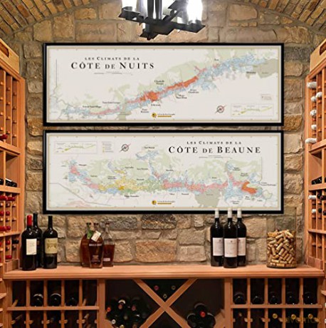 La Carte des Vins s'il vous plaît Climate Map of Burgundy, White, Matte Finish [KSIĄŻKA]