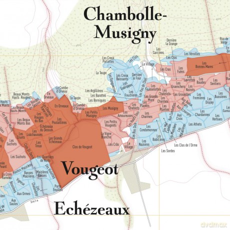 La Carte des Vins s'il vous plaît Climate Map of Burgundy, White, Matte Finish [KSIĄŻKA]