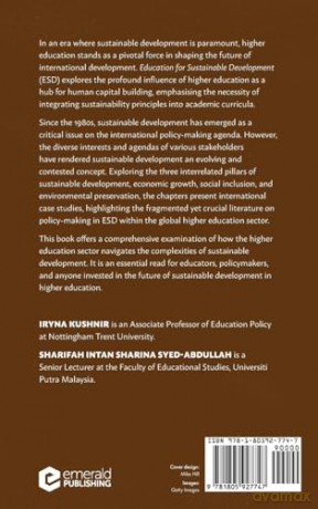 Education for Sustainable Development: International Case Studies of Policymaking in Higher Education - Iryna Kushnir [KSIĄŻKA]