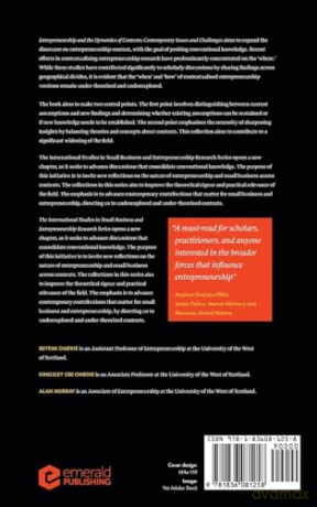 Entrepreneurship and the Dynamics of Contexts: Contemporary Issues and Challenges (International Studies in Small Business and Entrepreneurship Research) [KSIĄŻKA]