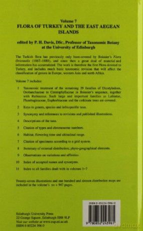 The Flora of Turkey and the East Aegean Islands: v. 7: Vols 7-10 - Peter Davis [KSIĄŻKA]