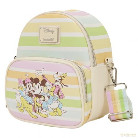 Disney by Loungefly Crossbody Bag Mickey and Friends Rainbow Stribes
