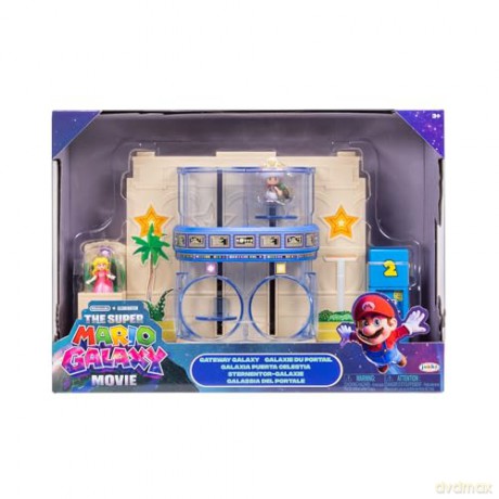 The Super Mario Galaxy Movie Diorama with 2 Mini Figures Gateway Galaxy