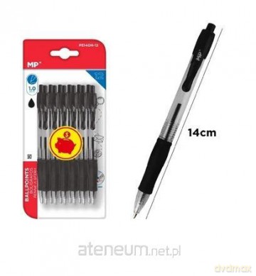 Długopis czarny 1.0mm 12szt