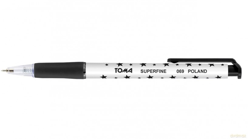 Długopis Superfine aut. 0,5mm czar. (30szt)