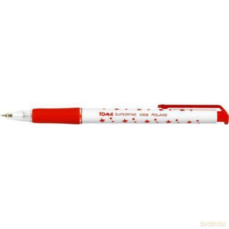 Długopis Superfine aut. 0,5mm czer. (30szt)