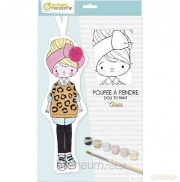 Lalka Olivia z materiału do pomalowania