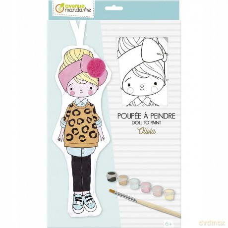 Lalka Olivia z materiału do pomalowania