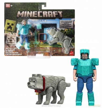 Minecraft Najlepszy przyjaciel wilk Steve [FIGURKA]
