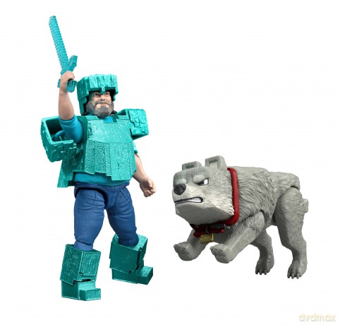 Minecraft Najlepszy przyjaciel wilk Steve [FIGURKA]