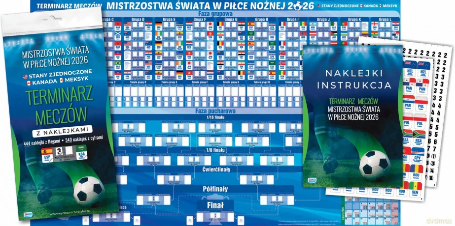 Terminarz meczów z naklejkami. Mistrzostwa Świata [KSIĄŻKA]