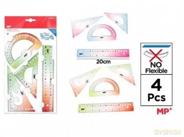 Zestaw geometryczny 4 elementy 20 cm
