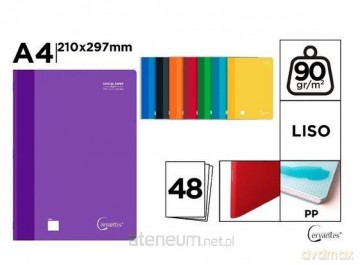 Zeszyt A4/48K gładki MIX (8 szt)