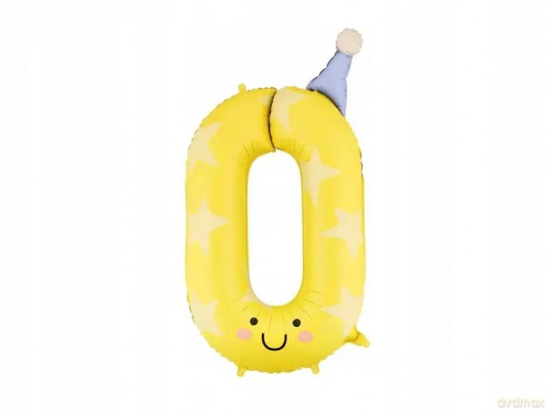 Balon foliowy Cyfra 0 86cm żółty FB411T-0 29421