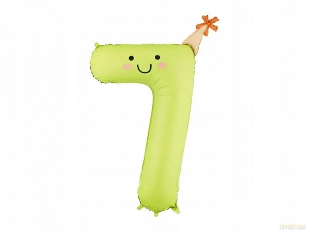 Balon foliowy Cyfra 7 86cm j.ziel.FB411T-7 36368