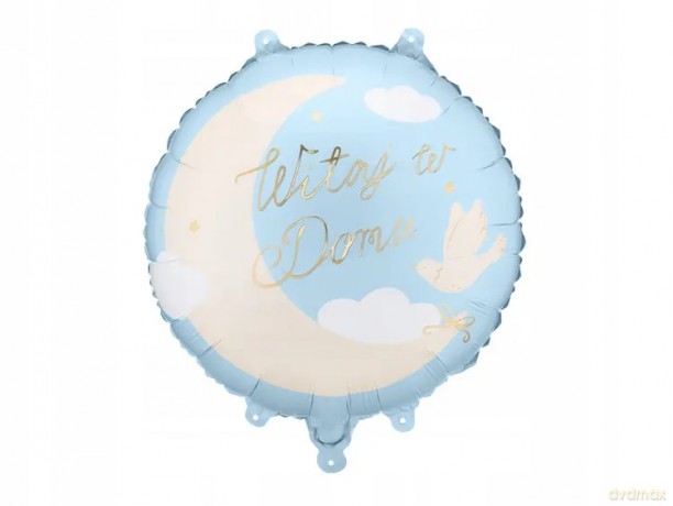 Balon foliowy pastyl.Witaj w Domu 35x35 j.nieb.55940