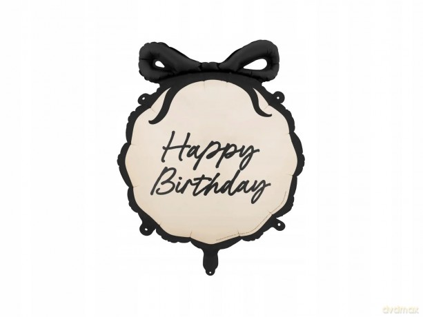 Balon foliowy pastylka Happy B-day 47.5x45cm mix 62481