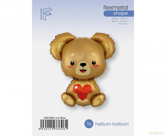 Balon Foliowy MiŚ z Sercem Walentynki Godan C901856
