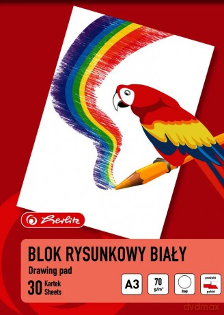 Blok rysunkowy Herlitz A3/30k 70g BiaŁy