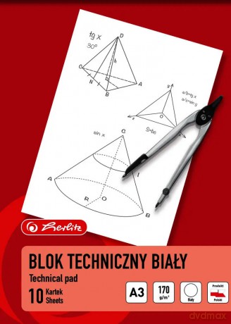 Blok techniczny Herlitz A3/10k BiaŁy