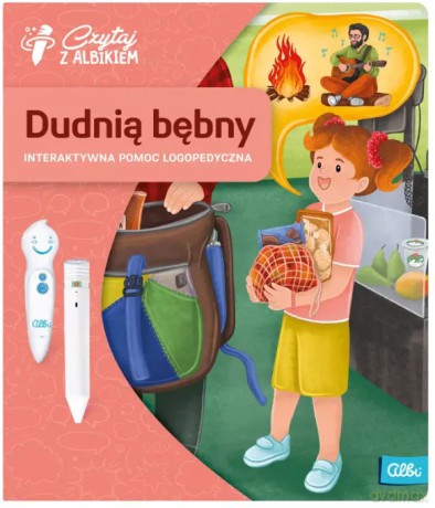 Czytaj z Albikiem. Dudnią bębny. Interaktywna pomoc logopedyczna [KSIĄŻKA]