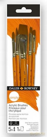 Daler Rowney Simply zestaw pędzli Acrylic 5 szt.