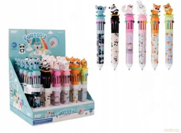 Długopis 10-kolorowy ze zwierzętami, grubość linii