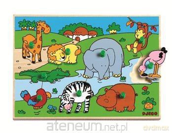 Drewniane puzzle - Zwierzęta w dżungli