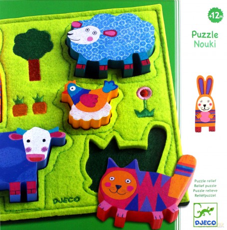 Drewniano - filcowa układanka Wesoła farma