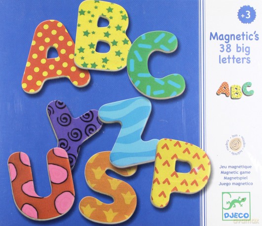 Drewniany alfabet magnetyczny