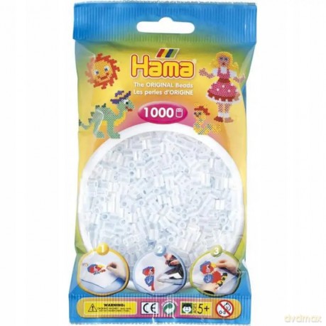 Hama midi koraliki 1000 białe 015-207-19 07199