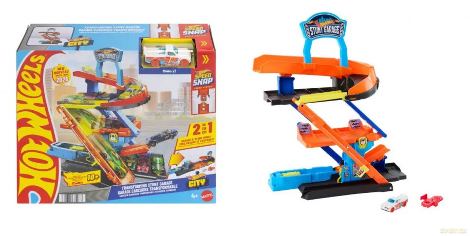 Hot Wheels Kaskaderski Garaż Mega Transformacja Zestaw