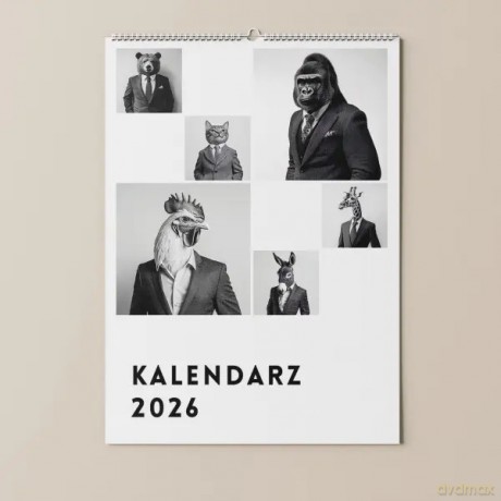 Kalendarz 2026 Zwierzęta w garniturach [KALENDARZ]