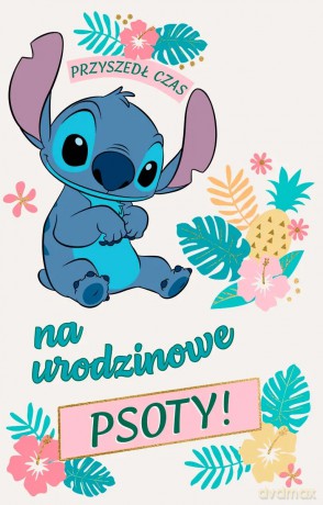 Karnet urodzinowy z wymiennymi cyframi, Stitch