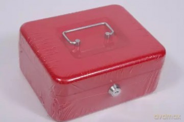 Kasetka Na Pieniądze Metalowa 20x16x9 Czerwona Yanda