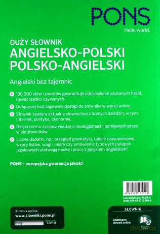 Duży słownik angielsko-polski polsko-angieslki [KSIĄŻKA]