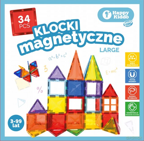 Klocki magnetyczne 34el SmilyPlay SP85381 53815