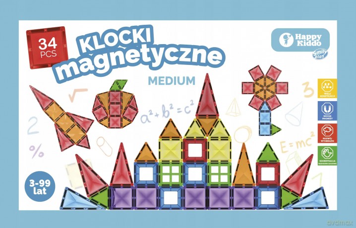 Klocki magnetyczne 34el SmilyPlay SP85384 53846