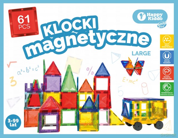 Klocki magnetyczne 61el SmilyPlay SP85382 53822